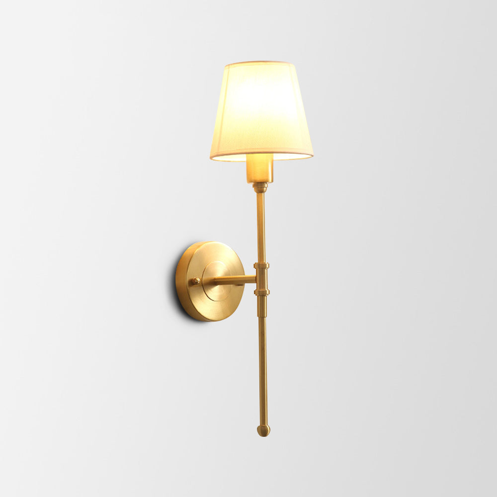 Silva Applique Murale Landerne Vintage, 5 Style, Métal/Tissu, Or, Chambre - Neutralighting