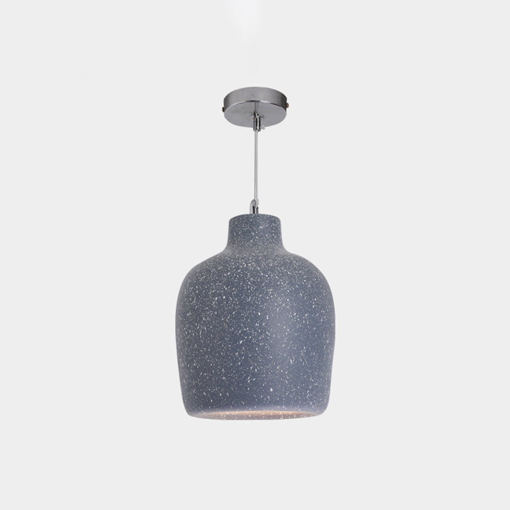 Avi Suspension Pot Retro, Résine/Acrylique, Gris/Blanc, Salon - Neutralighting