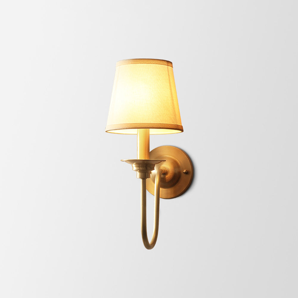 Silva Applique Murale Landerne Vintage, 5 Style, Métal/Tissu, Or, Chambre - Neutralighting
