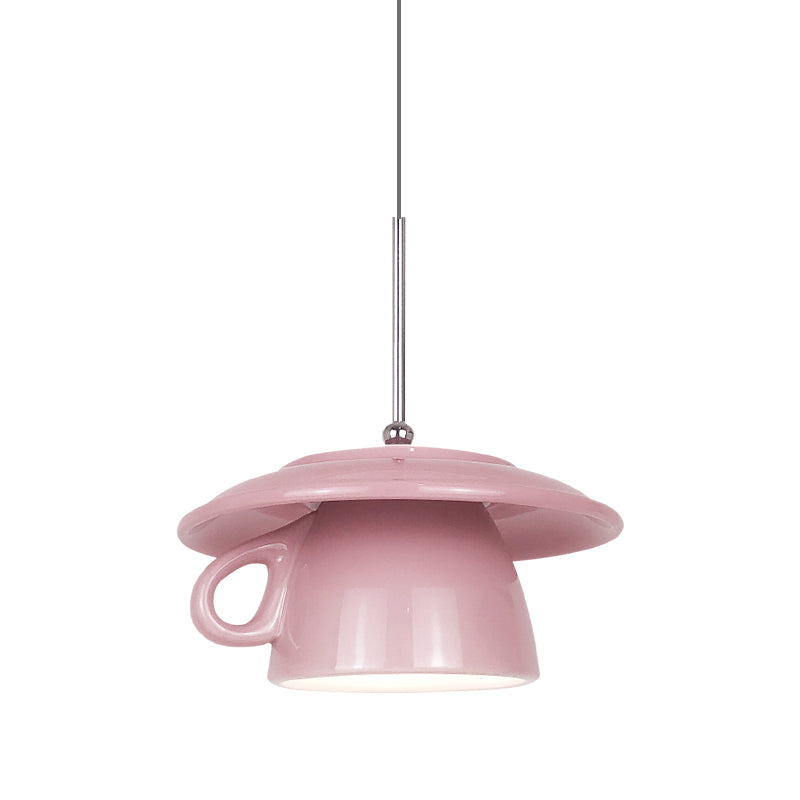 Valentina Moderne Coloré Tasse Céramique LED Suspension Chambre à Coucher