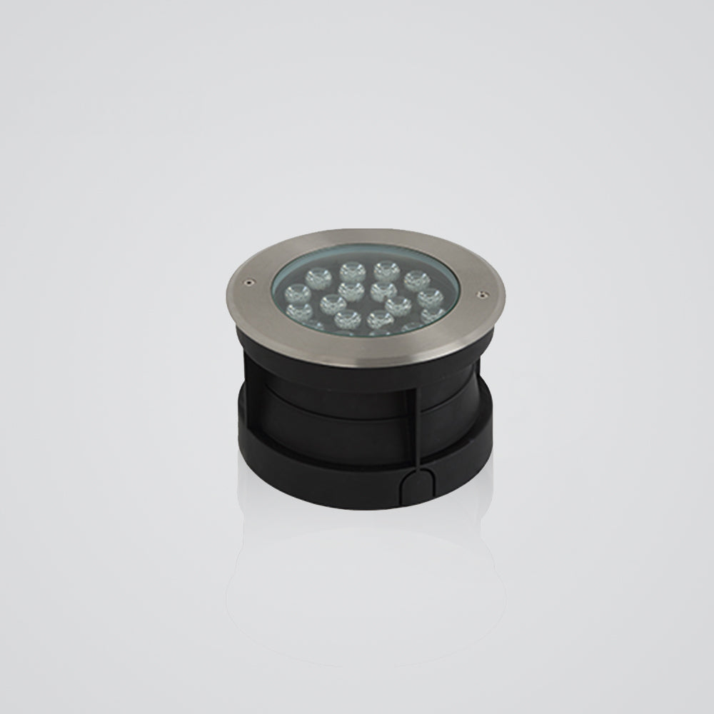 Ray Spot de Bassin Cylindre Moderne, Métal/Verre, Noir, Cour - Neutralighting