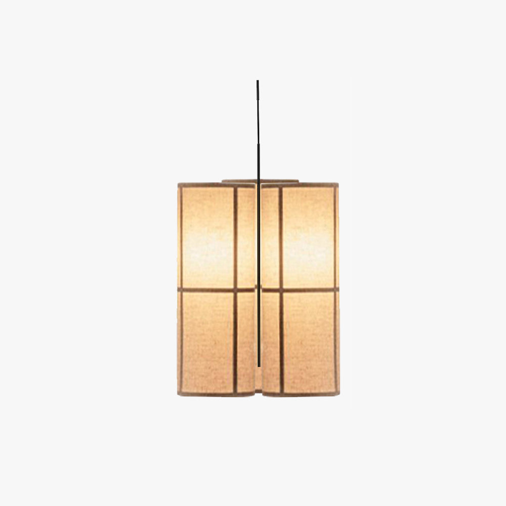 Calen Suspension Cylindre Vintage. Métal/Soie. Blanc/Beige/Noir. Chambre à Coucher/Salon - Neutralighting