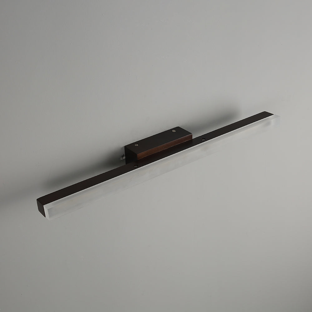 Quinl Applique Murale Miroir Linéaire Minimaliste. Bois. Noyer. Salon - Neutralighting