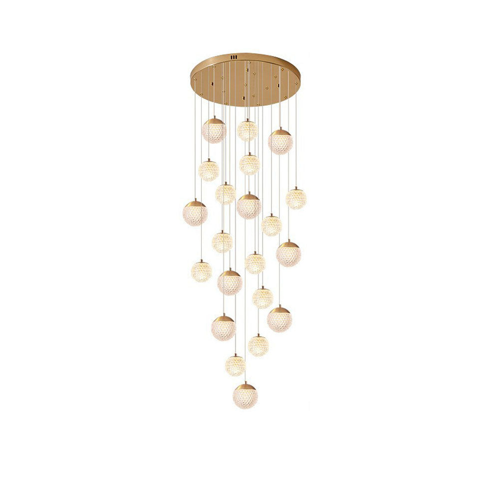 Arisha Luminaires Suspensions Multi/Bulle Moderne Métal/Acrylique Doré Chambre à Coucher - Neutralighting
