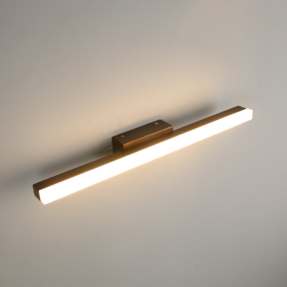 Quinl Applique Murale Miroir Linéaire Minimaliste. Bois. Noyer. Salon - Neutralighting