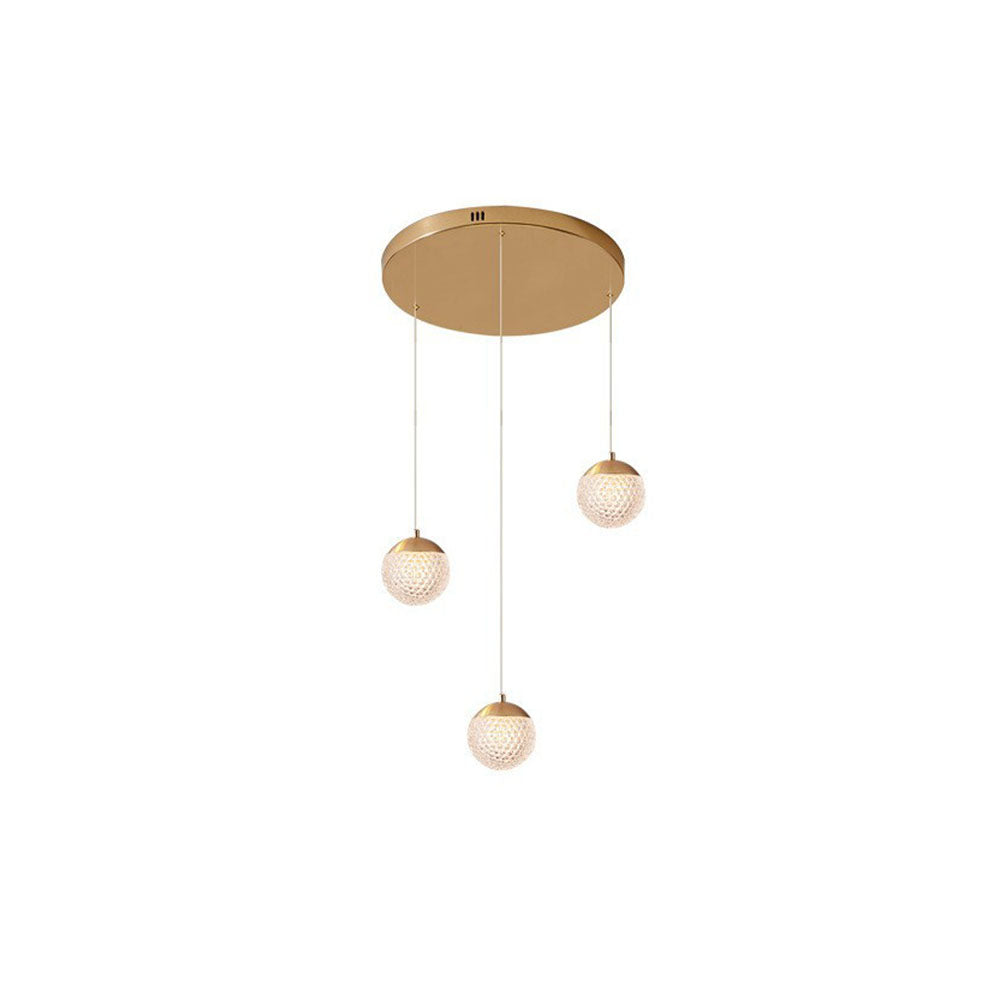 Arisha Luminaires Suspensions Multi/Bulle Moderne Métal/Acrylique Doré Chambre à Coucher - Neutralighting