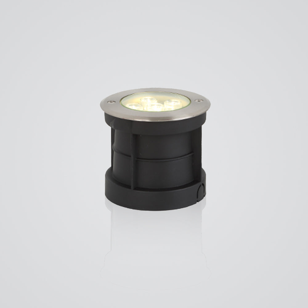 Ray Spot de Bassin Cylindre Moderne, Métal/Verre, Noir, Cour - Neutralighting