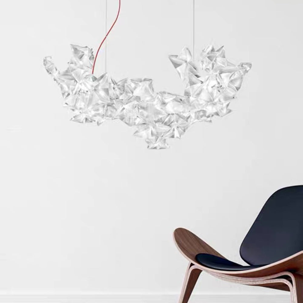 Olivia Suspension Etoile Moderne, PVC, Transparent, Salon - Neutralighting