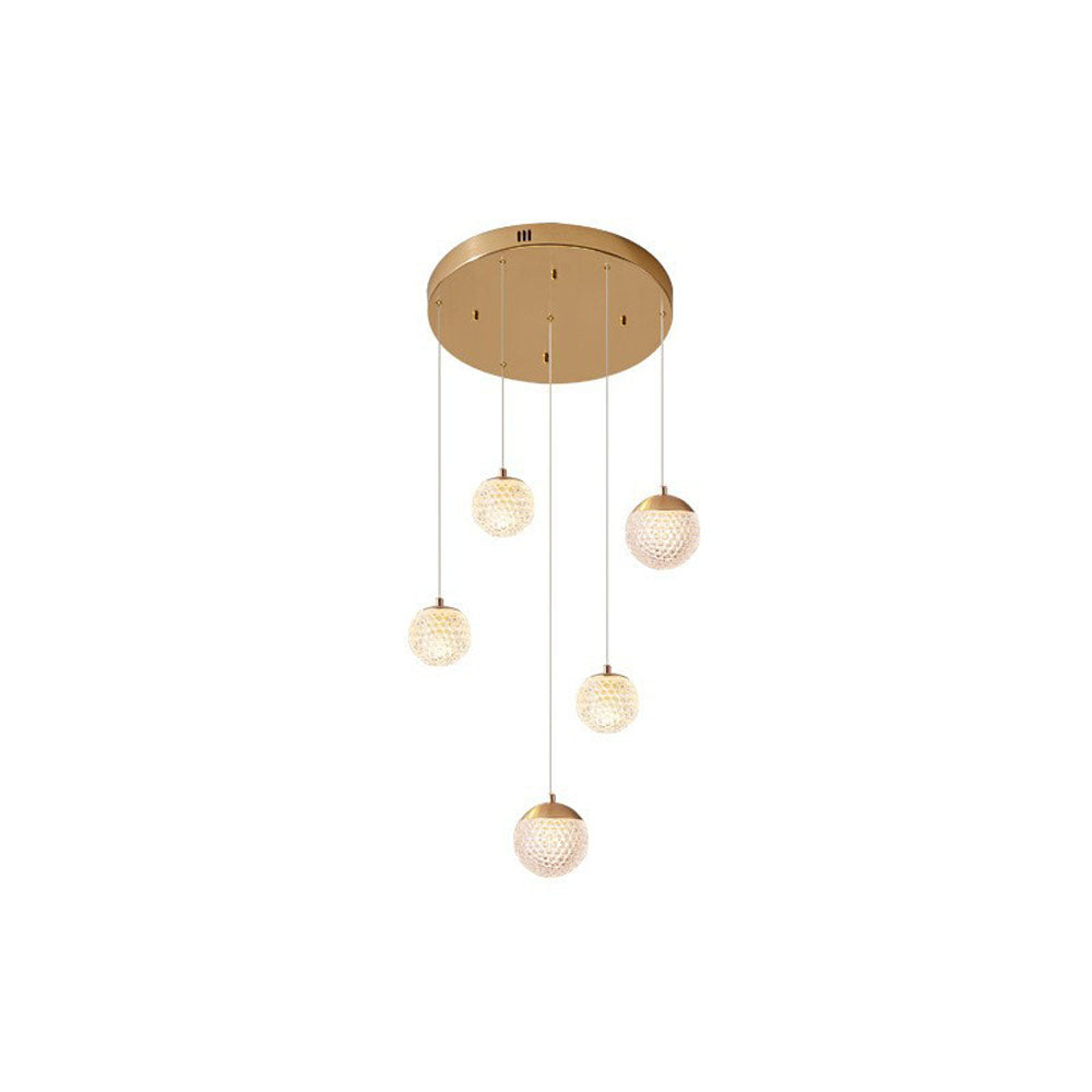 Arisha Luminaires Suspensions Multi/Bulle Moderne Métal/Acrylique Doré Chambre à Coucher - Neutralighting
