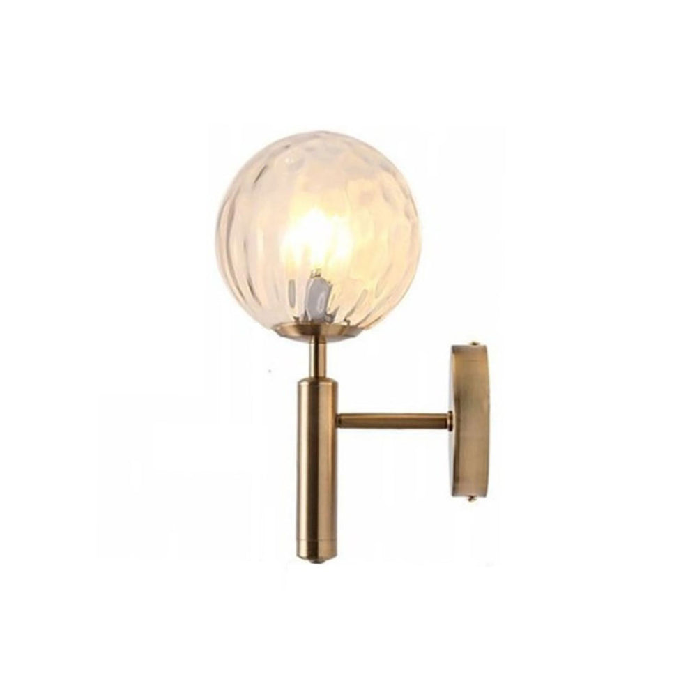 Valentina Applique Murale LED Boule Simple Moderne Métal/Verre Noir/Or Couloir/Chambre/Salon - Neutralighting