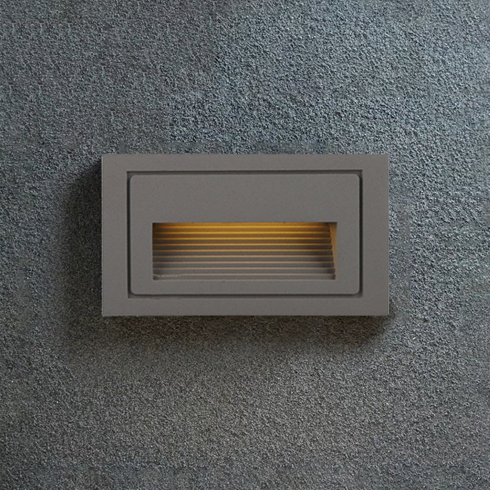 Ray Éclairage Escalier Extérieur Carré Simple, Métal/Acrylique, Noir/Gris/Blanc, Escalier - Neutralighting