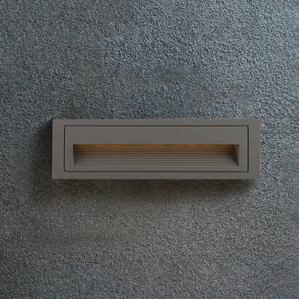 Ray Éclairage Escalier Extérieur Carré Simple, Métal/Acrylique, Noir/Gris/Blanc, Escalier - Neutralighting