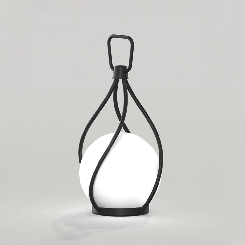 Valentina Suspension Extérieure Globe Moderne, Métal/Acrylique, Blanc/Noir, Jardin - Neutralighting