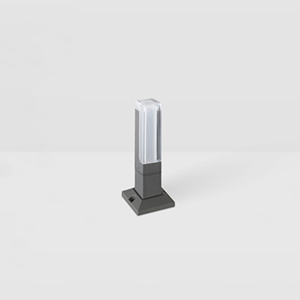 Ray Borne Extérieure Rectangulaire Minimalisme, Métal/Acrylique, Noir, Jardin - Neutralighting