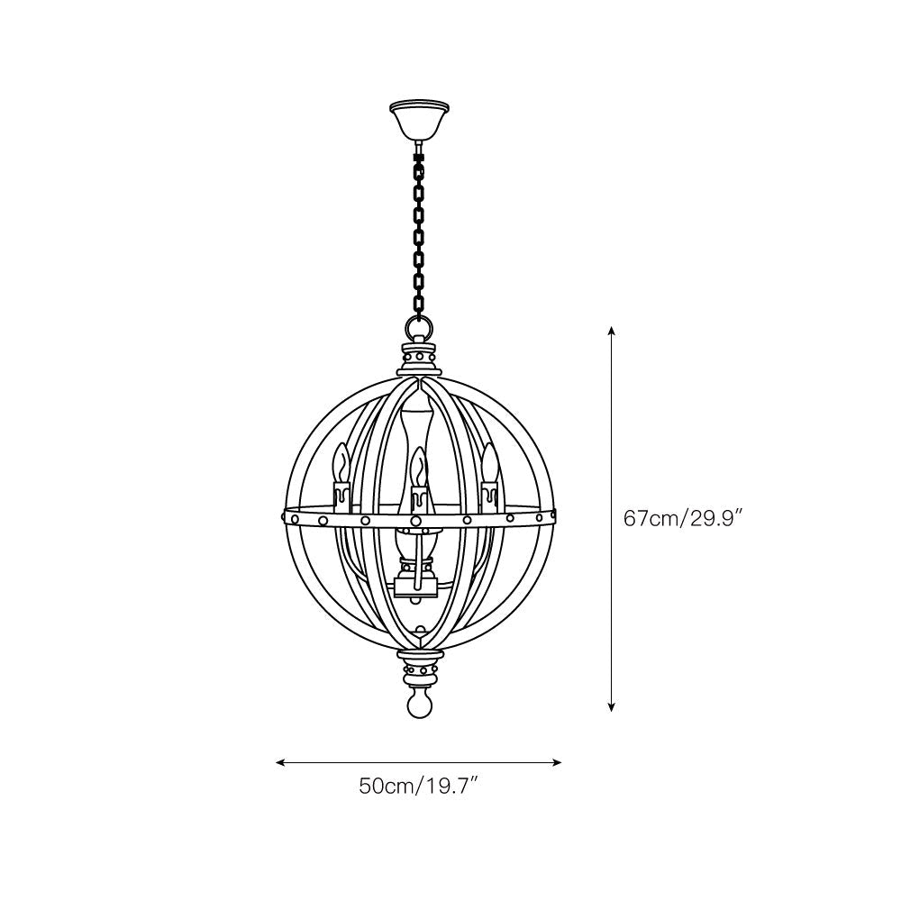 Ozorel Vintage Industrial Metal Wood Pendant Lamp - Lamp Copper