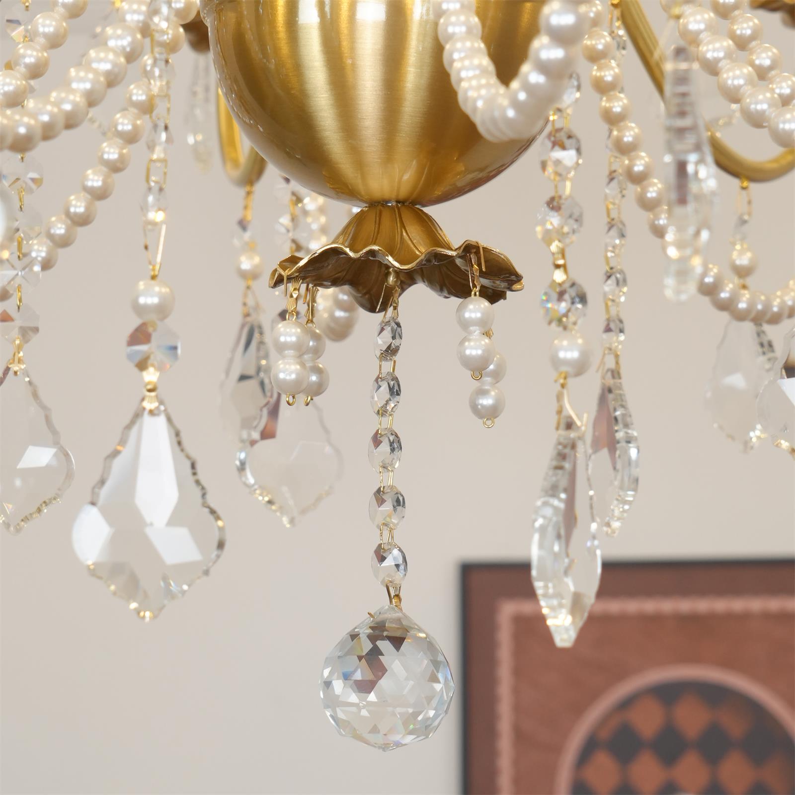 Lustre Chandelier en Cristal Perles Suspendues - Neutralighting