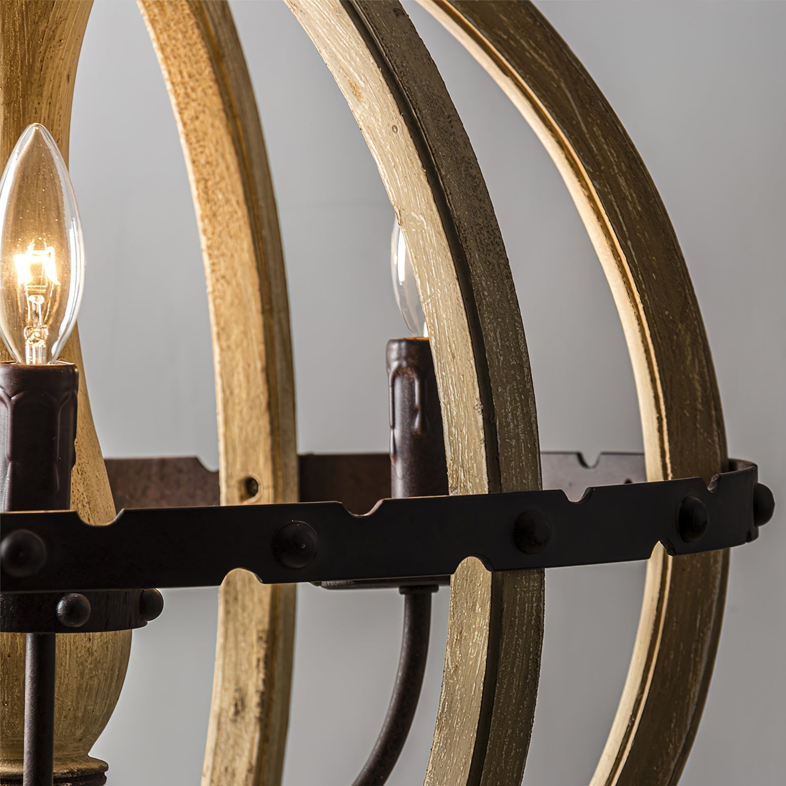 Ozorel Vintage Industrial Metal Wood Pendant Lamp - Lamp Copper