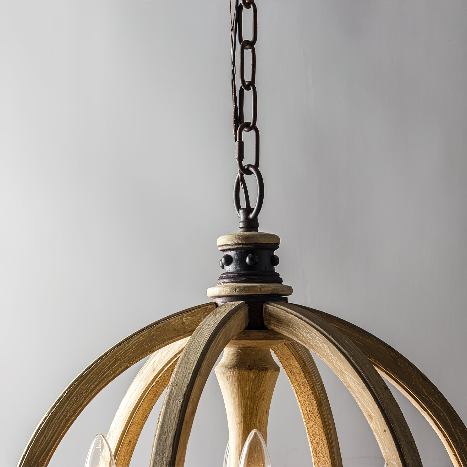 Ozorel Vintage Industrial Metal Wood Pendant Lamp - Lamp Copper