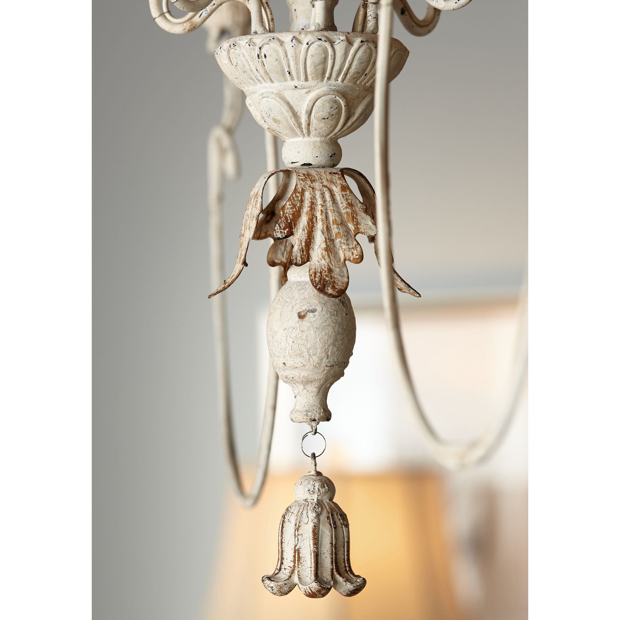 Viphaor Vintage Industrial Wood Metal Chandelier - Lamp Copper