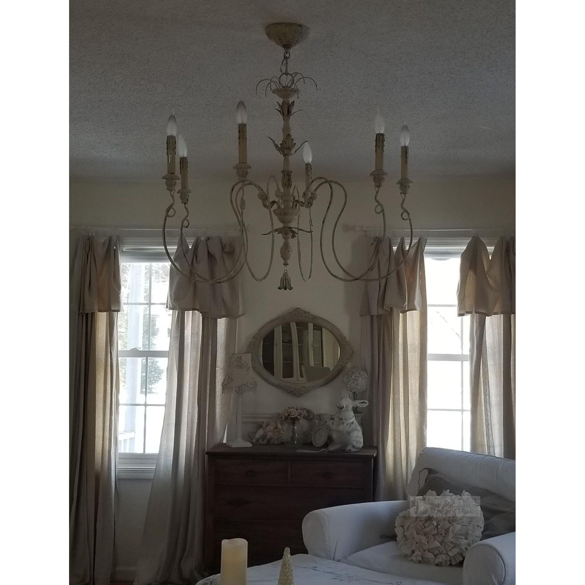 Viphaor Vintage Industrial Wood Metal Chandelier - Lamp Copper