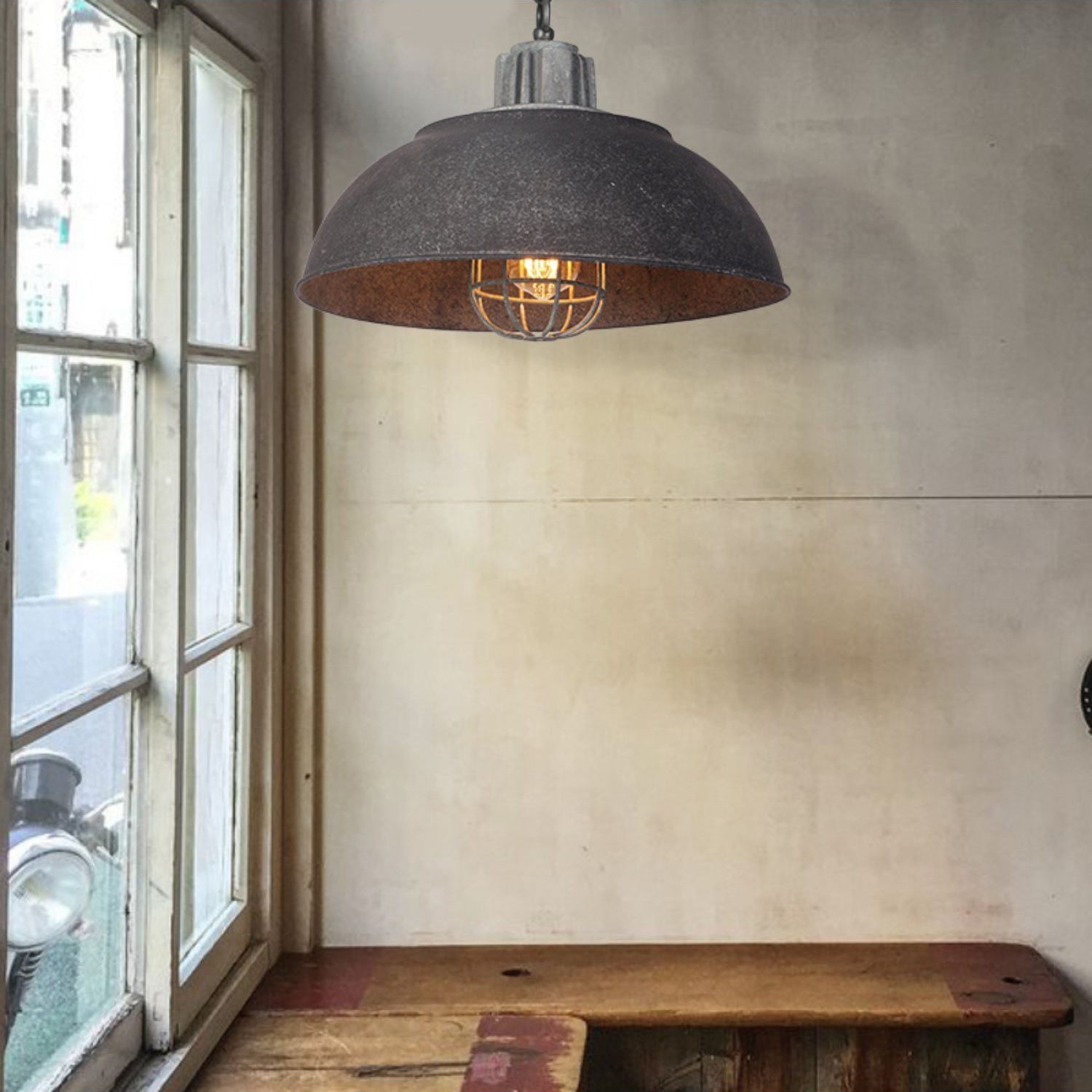 Mydorila Vintage Industrial Metal Pendant Light - Lamp Copper