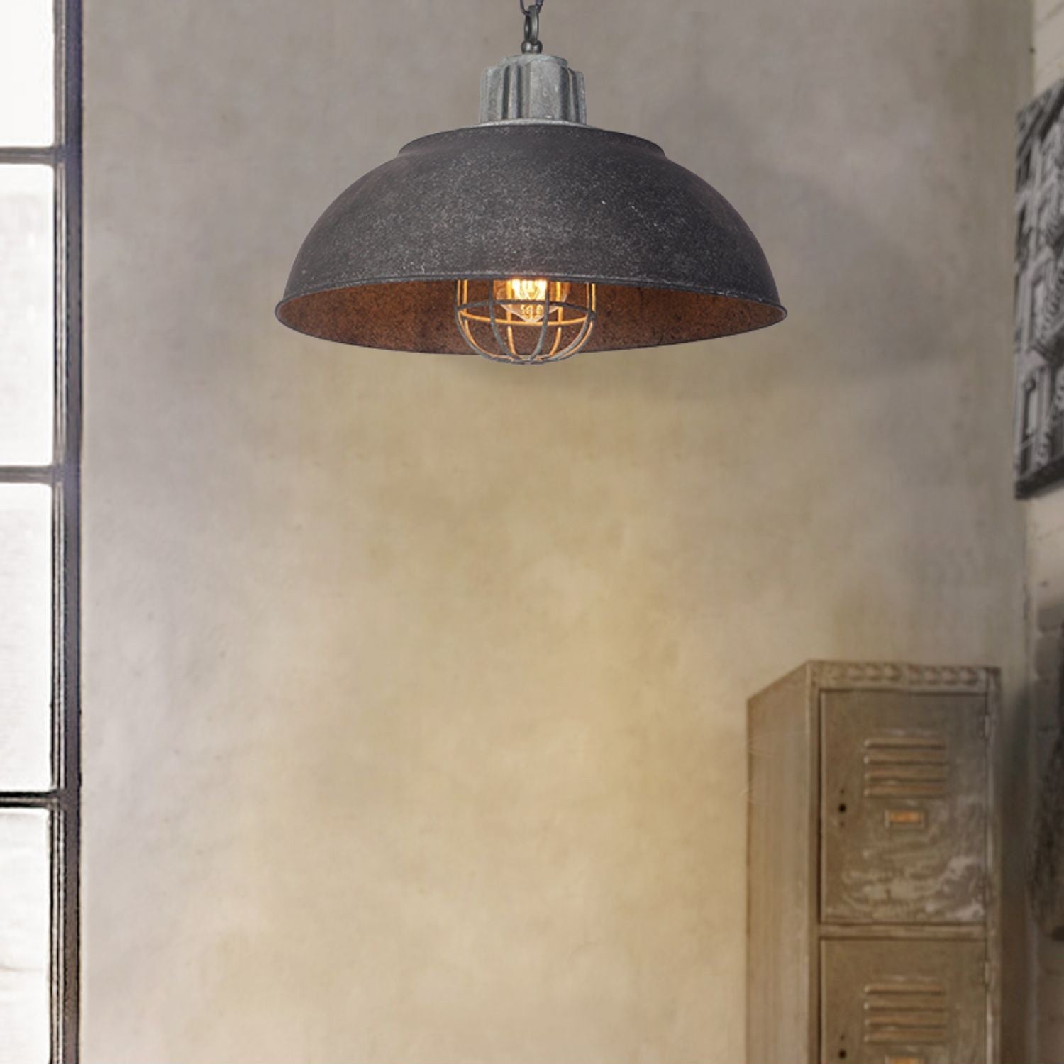 Mydorila Vintage Industrial Metal Pendant Light - Lamp Copper