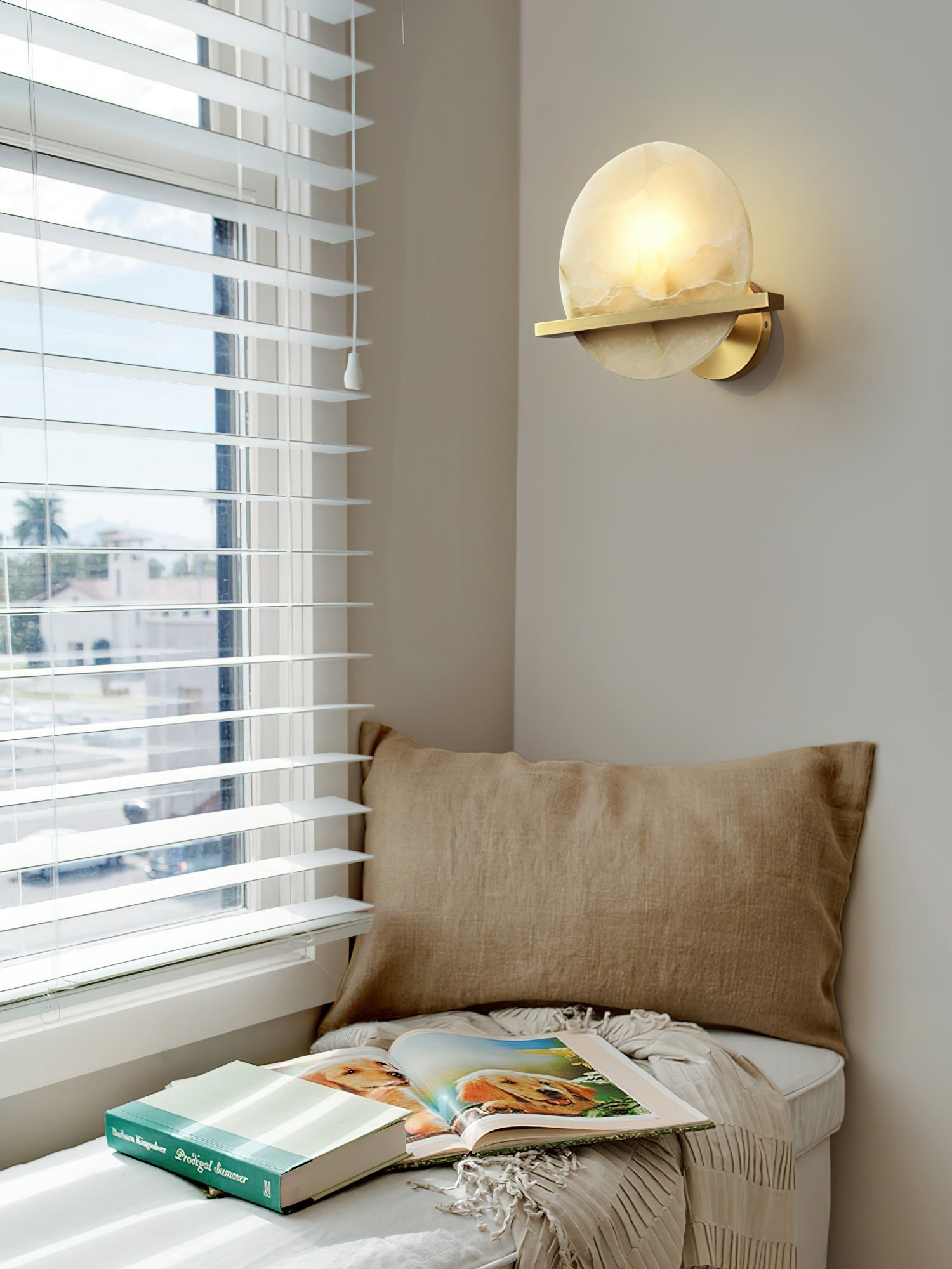 Vatalisra Modern Minimalist Alabaster Wall Lamp - Lamp Copper
