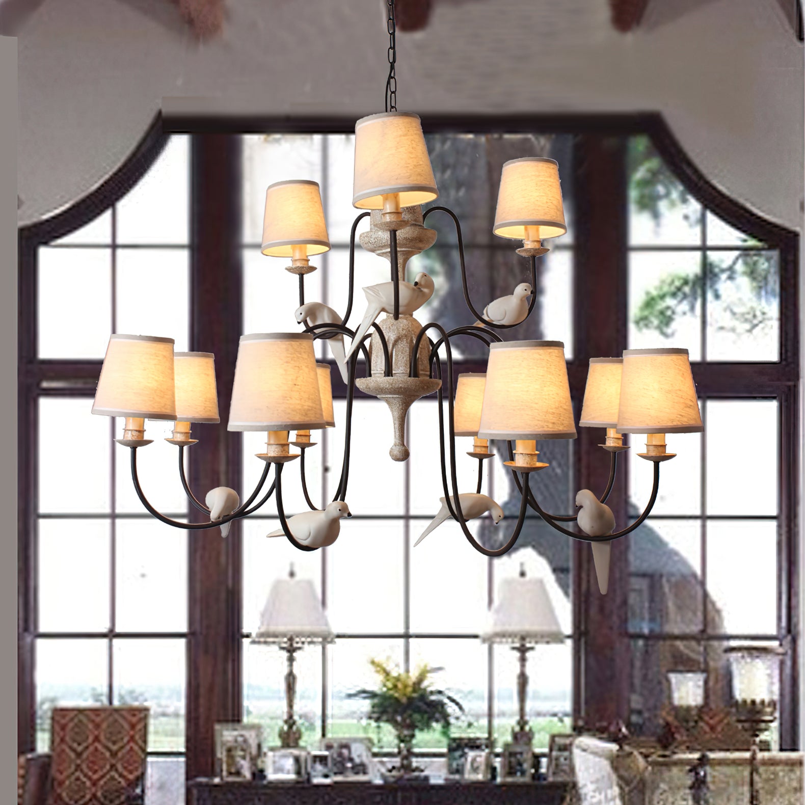 Avcarora Lustre en Tissu et Métal Postmoderne de Luxe - Neutralighting