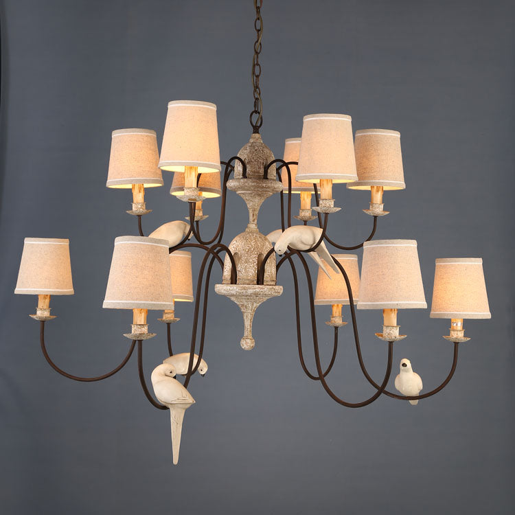 Avcarora Lustre en Tissu et Métal Postmoderne de Luxe - Neutralighting