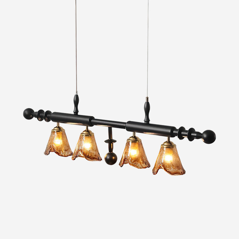 Savoy Lustre Abat-jours en Verre Texturés Cadre Noir - Neutralighting