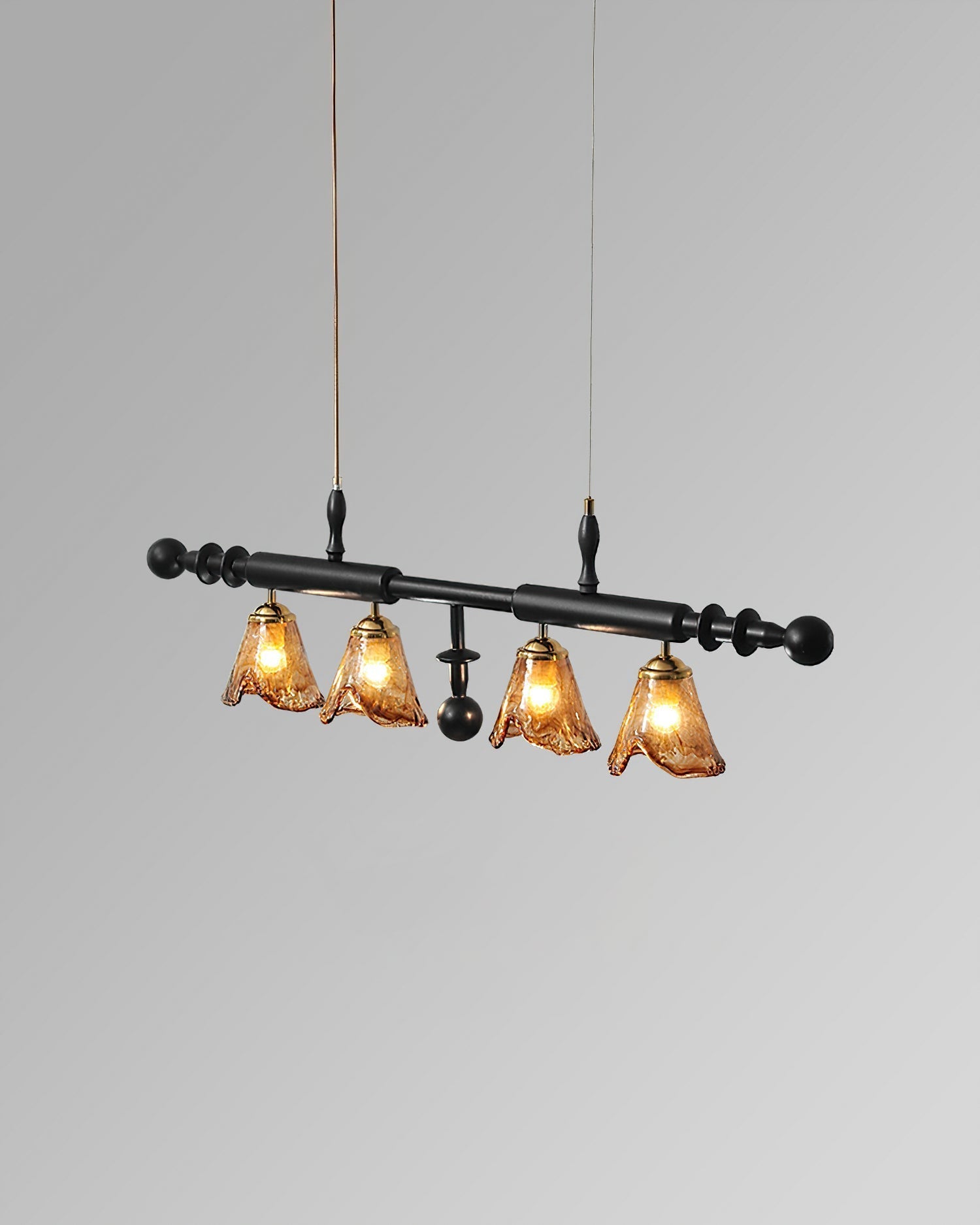 Savoy Lustre Abat-jours en Verre Texturés Cadre Noir - Neutralighting
