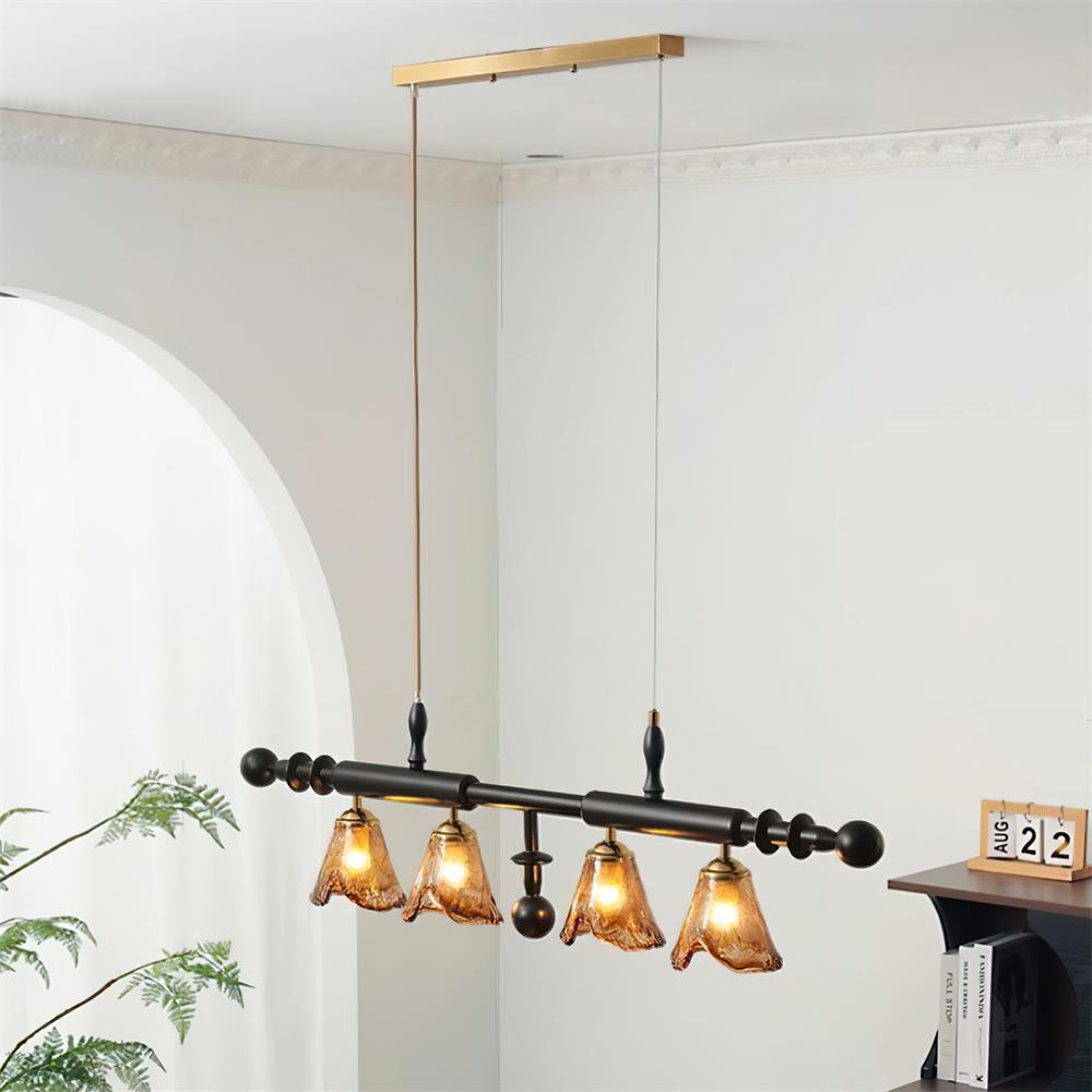 Savoy Lustre Abat-jours en Verre Texturés Cadre Noir - Neutralighting