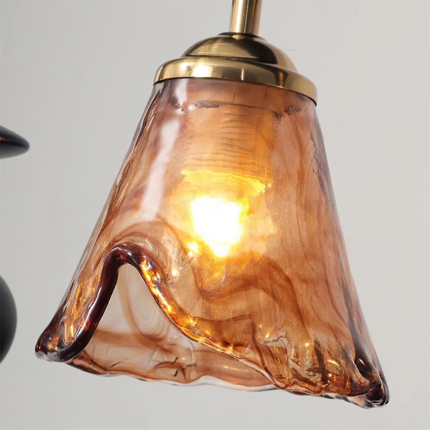 Savoy Lustre Abat-jours en Verre Texturés Cadre Noir - Neutralighting