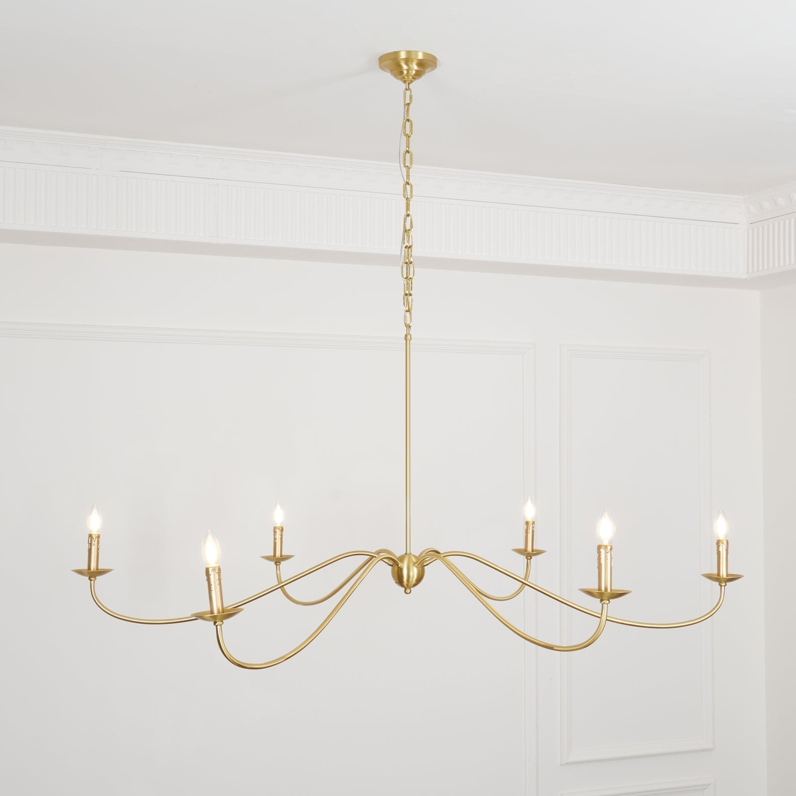 Varese Chandelier 6-Light Candle - Lamp Copper