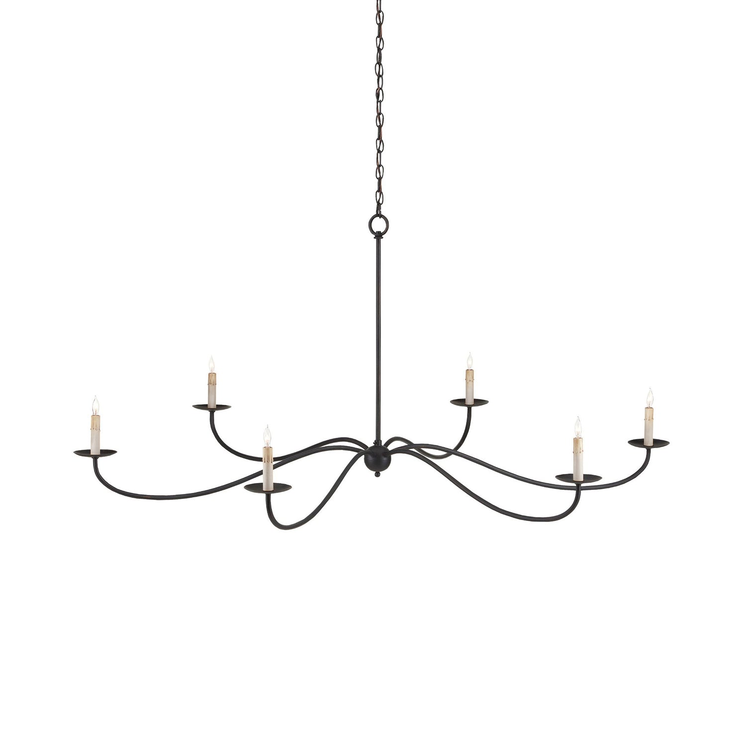 Varese Chandelier 6-Light Candle - Lamp Copper