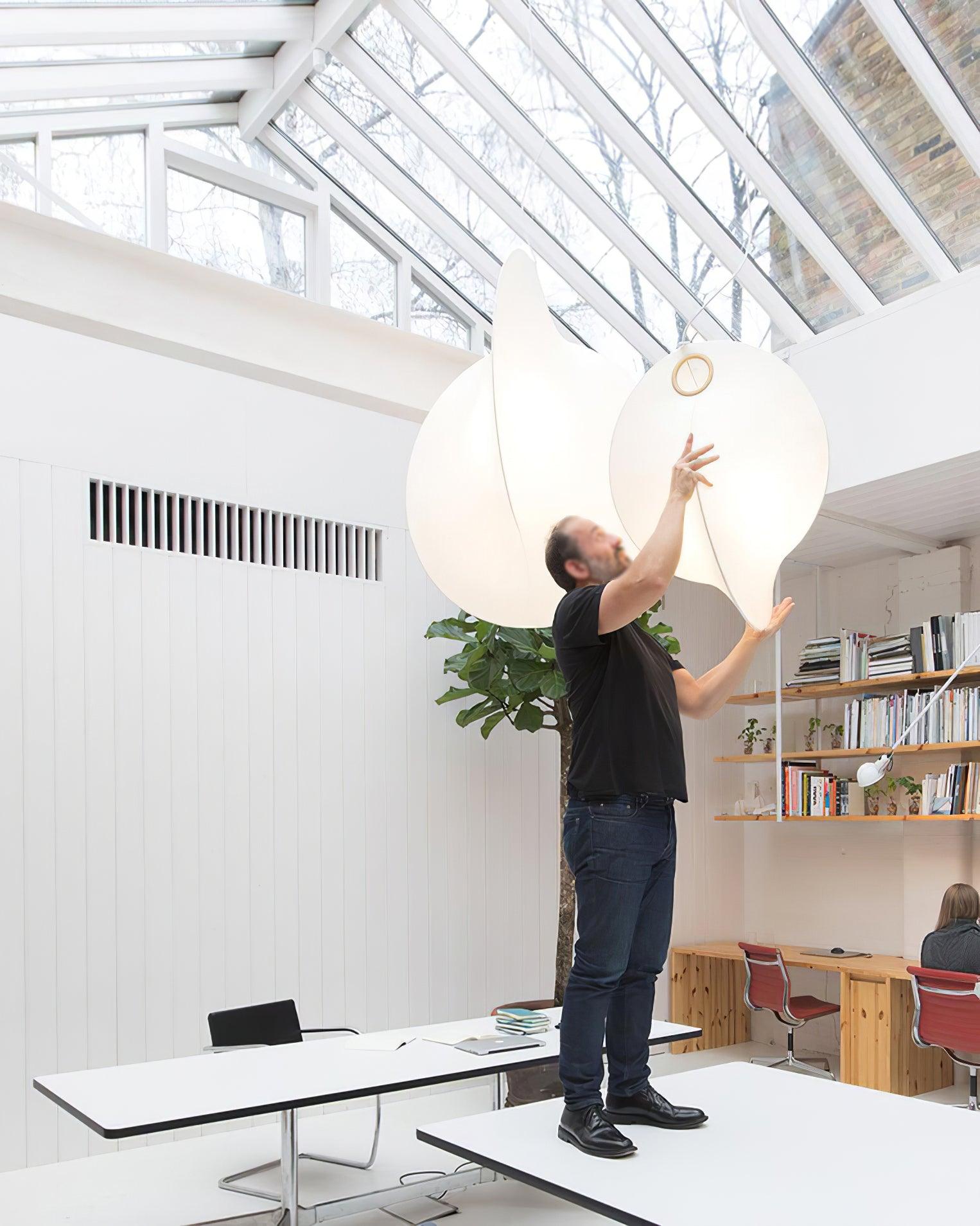 Ballet Lustre Pendentif Blanc Forme Organique - Neutralighting