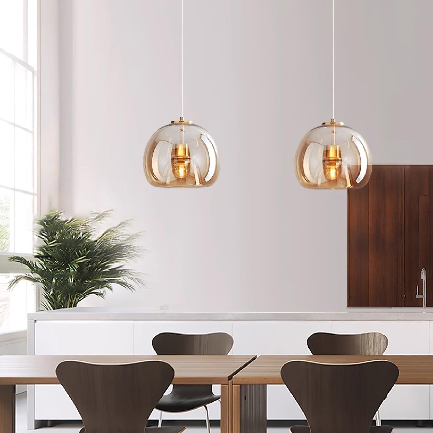 Avola Lampe Pendante Verre Minimaliste - Neutralighting