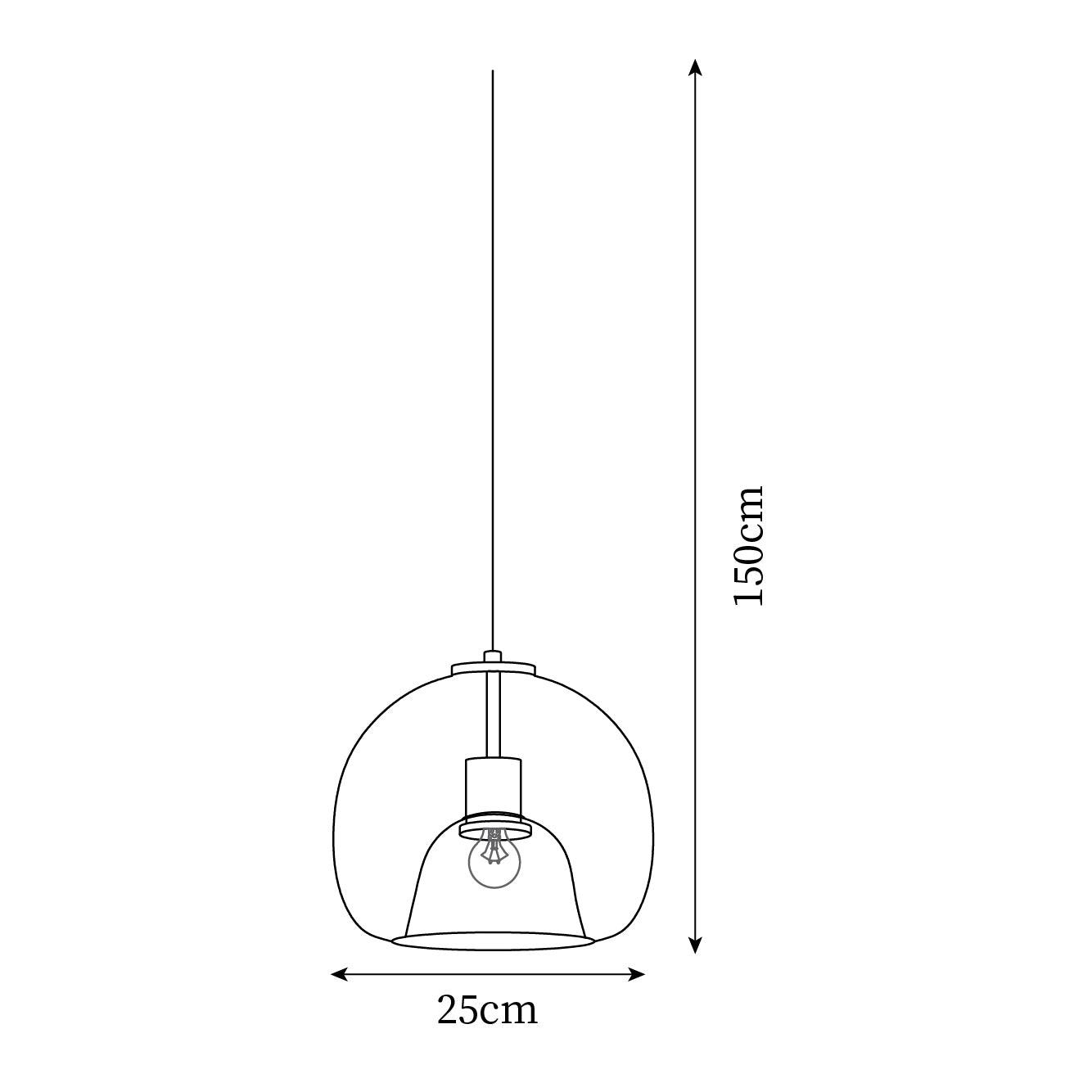 Avola Lampe Pendante Verre Minimaliste - Neutralighting