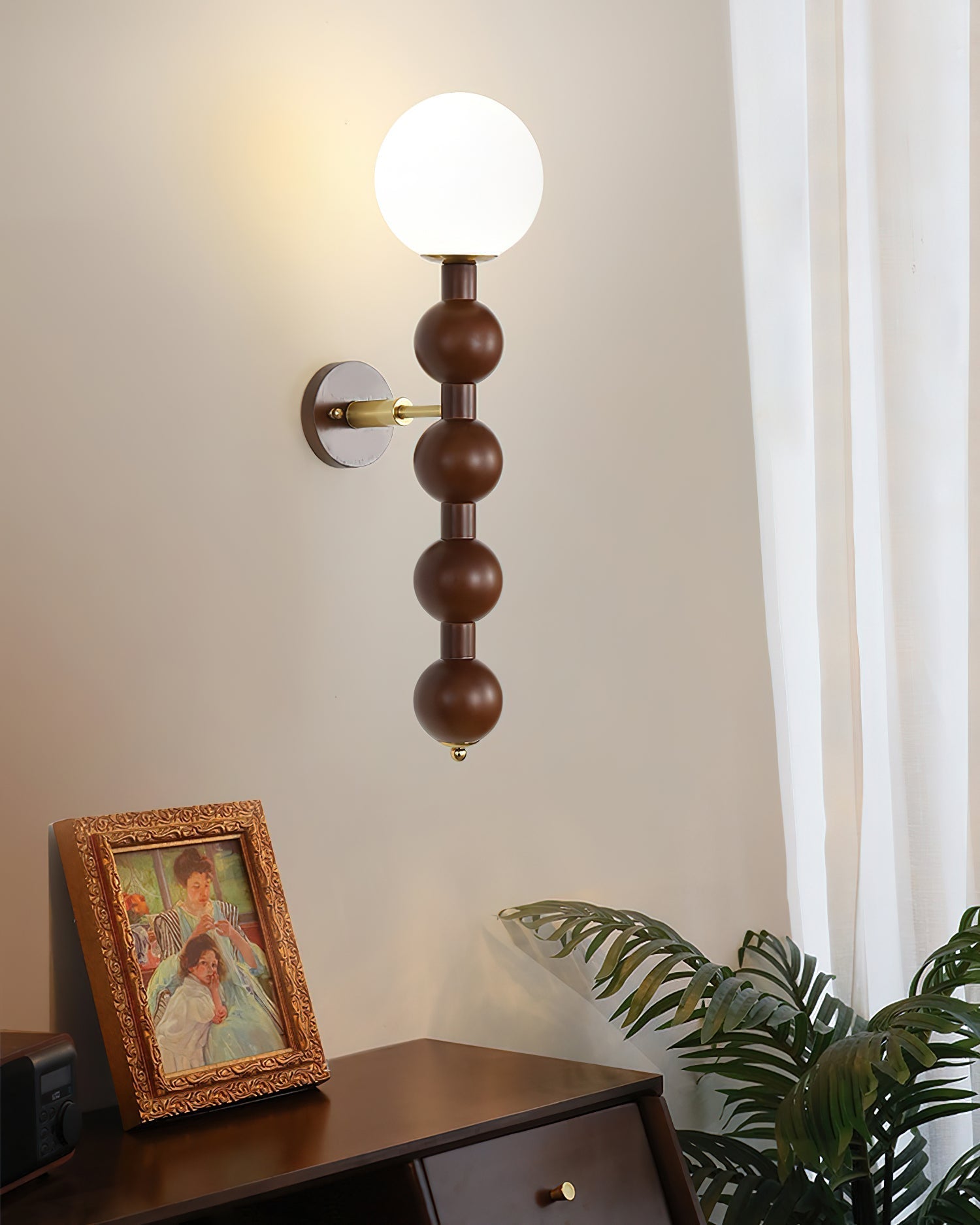 Novan Applique murale Gourd en bois et verre, style moderne - Neutralighting