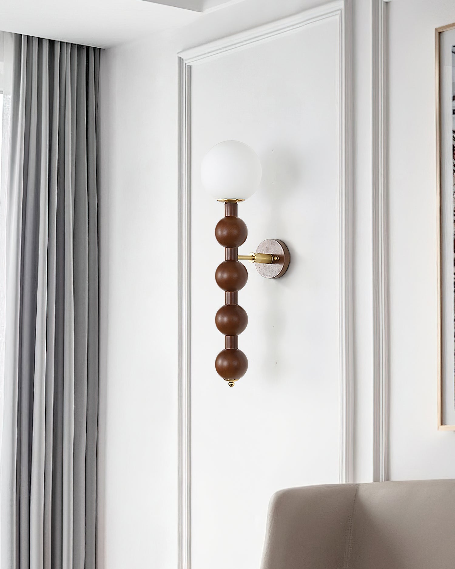 Novan Applique murale Gourd en bois et verre, style moderne - Neutralighting