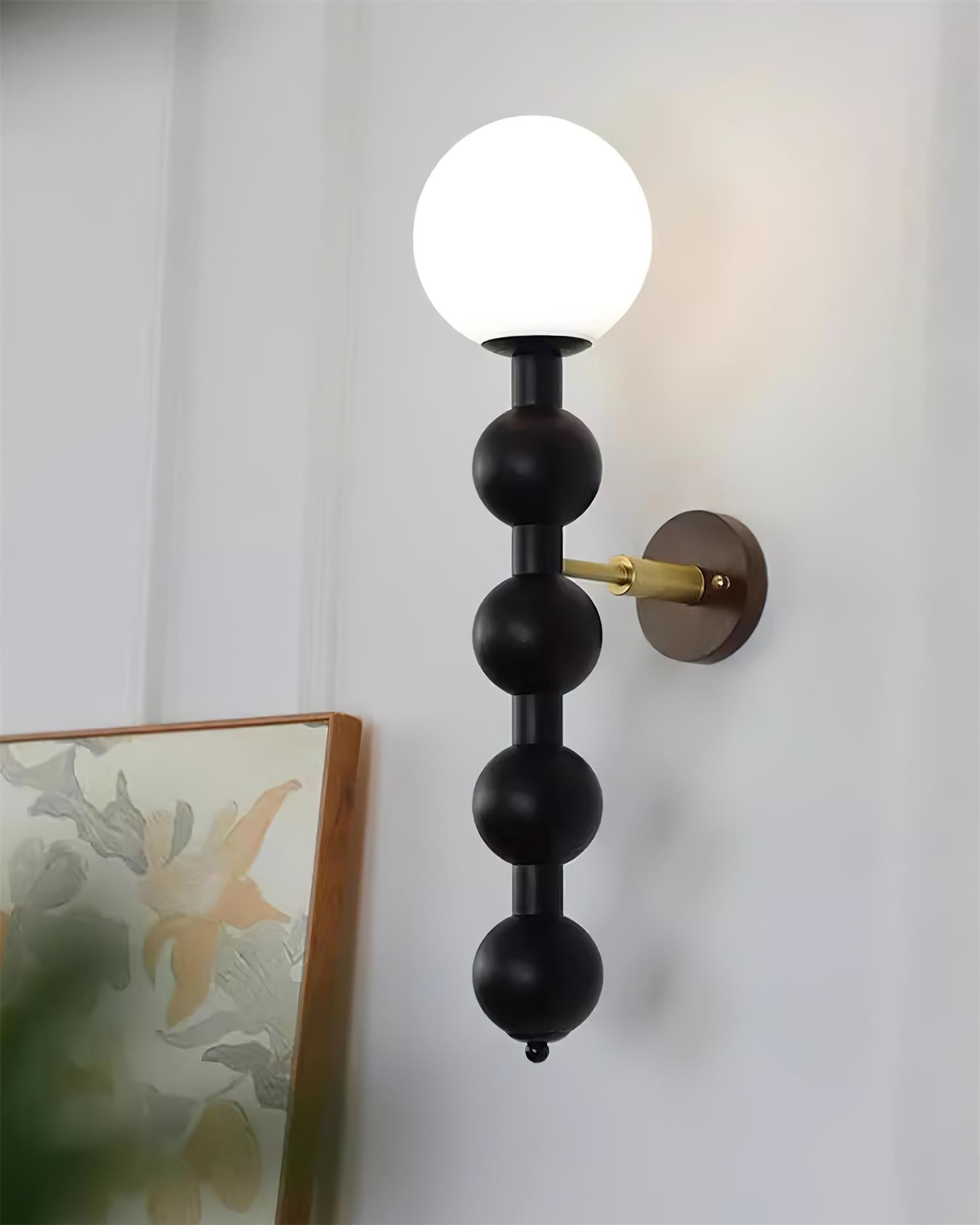 Novan Applique murale Gourd en bois et verre, style moderne - Neutralighting