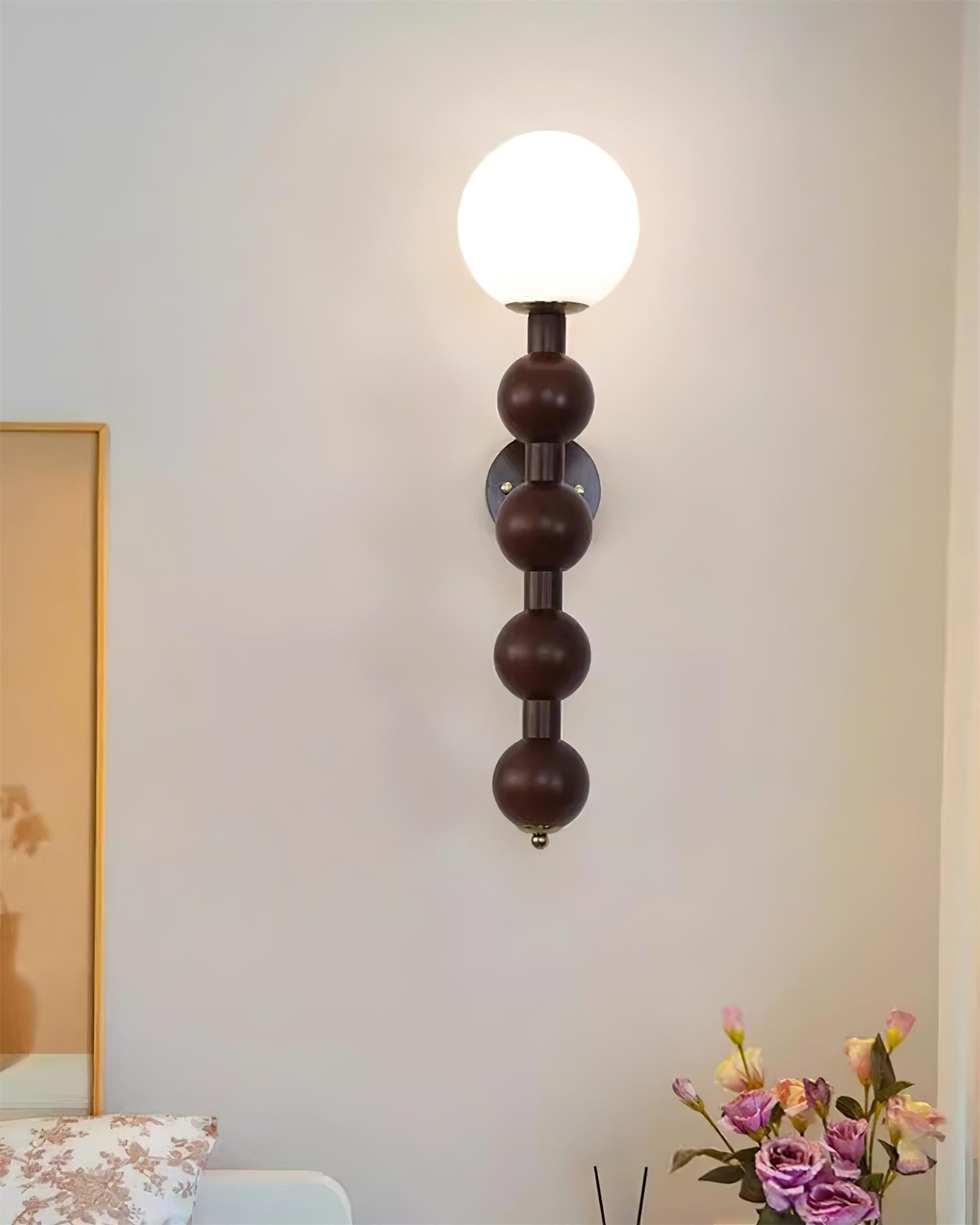 Novan Applique murale Gourd en bois et verre, style moderne - Neutralighting