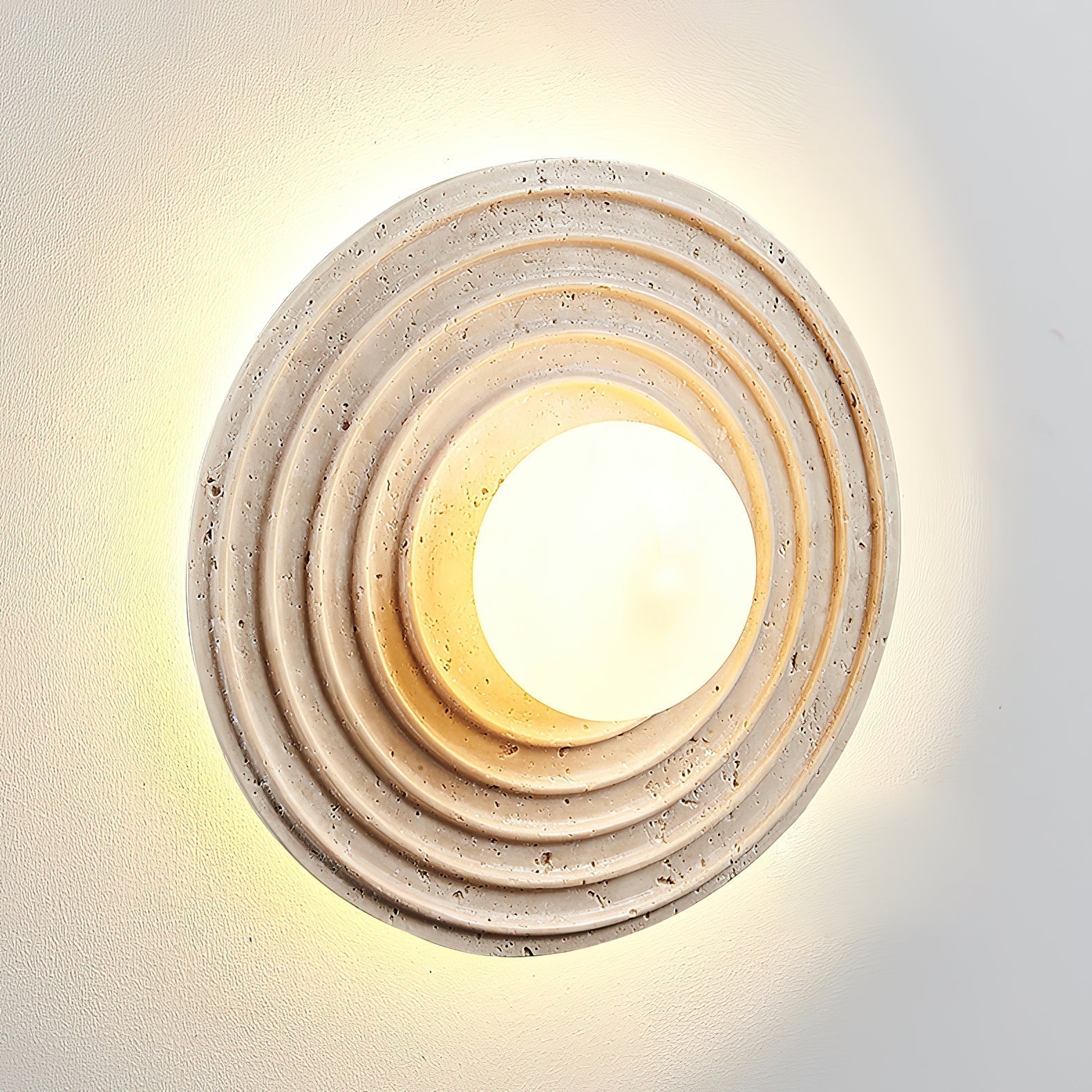 Ilorarae Modern Minimalist Travertine Wall Lamp - Lamp Copper