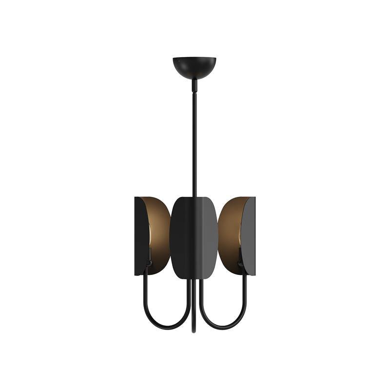 Chandelier en Tissu et Laiton Traditionnel Feuille Unoryra - Neutralighting