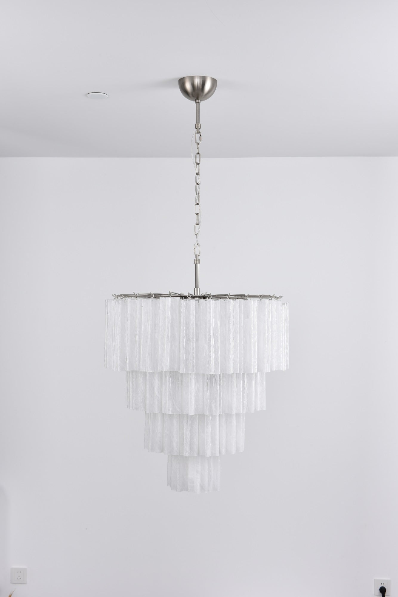 Aurora Chandelier Cascade Layered Glass Elegant Vintage - Letslighting