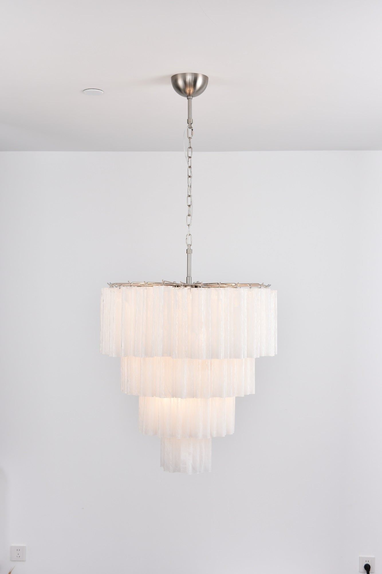 Aurora Chandelier Cascade Layered Glass Elegant Vintage - Letslighting