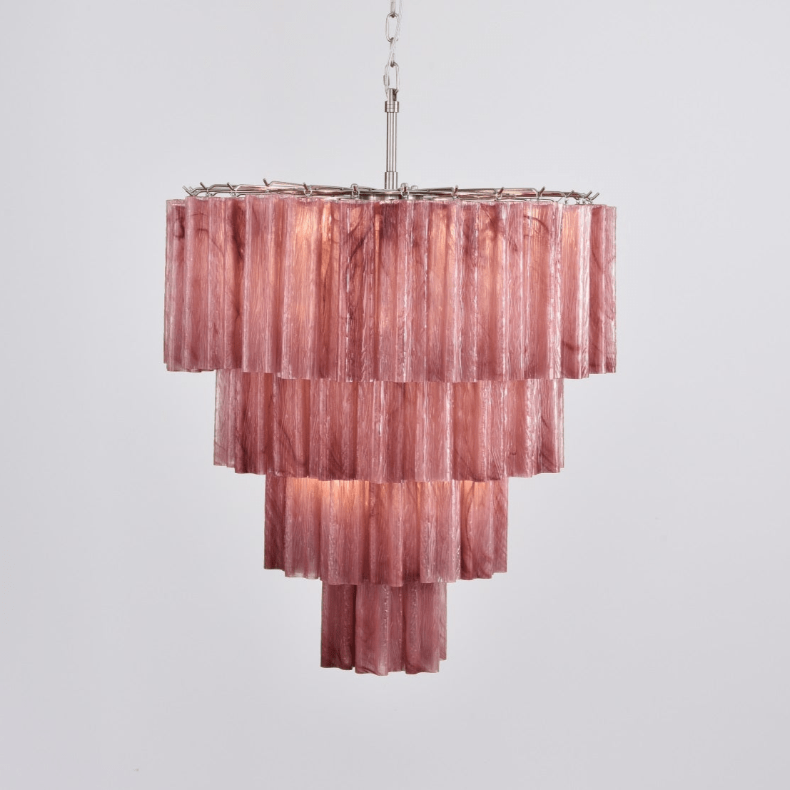 Aurora Chandelier Cascade Layered Glass Elegant Vintage - Letslighting