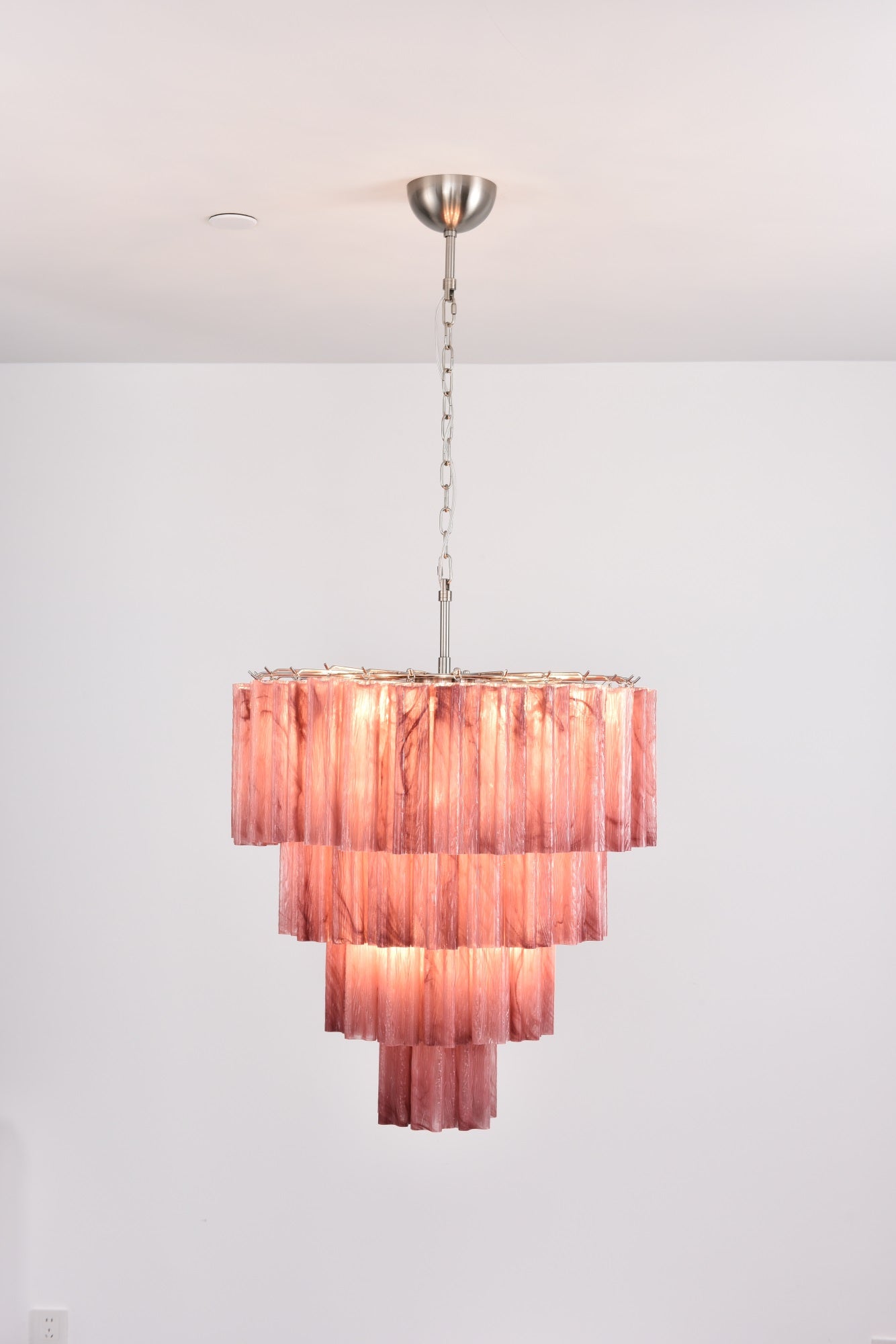 Aurora Chandelier Cascade Layered Glass Elegant Vintage - Letslighting