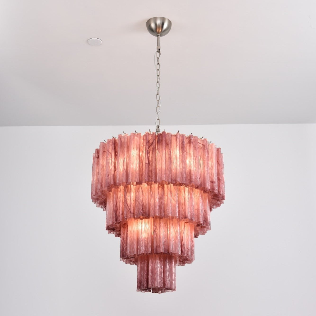 Aurora Chandelier Cascade Layered Glass Elegant Vintage - Letslighting