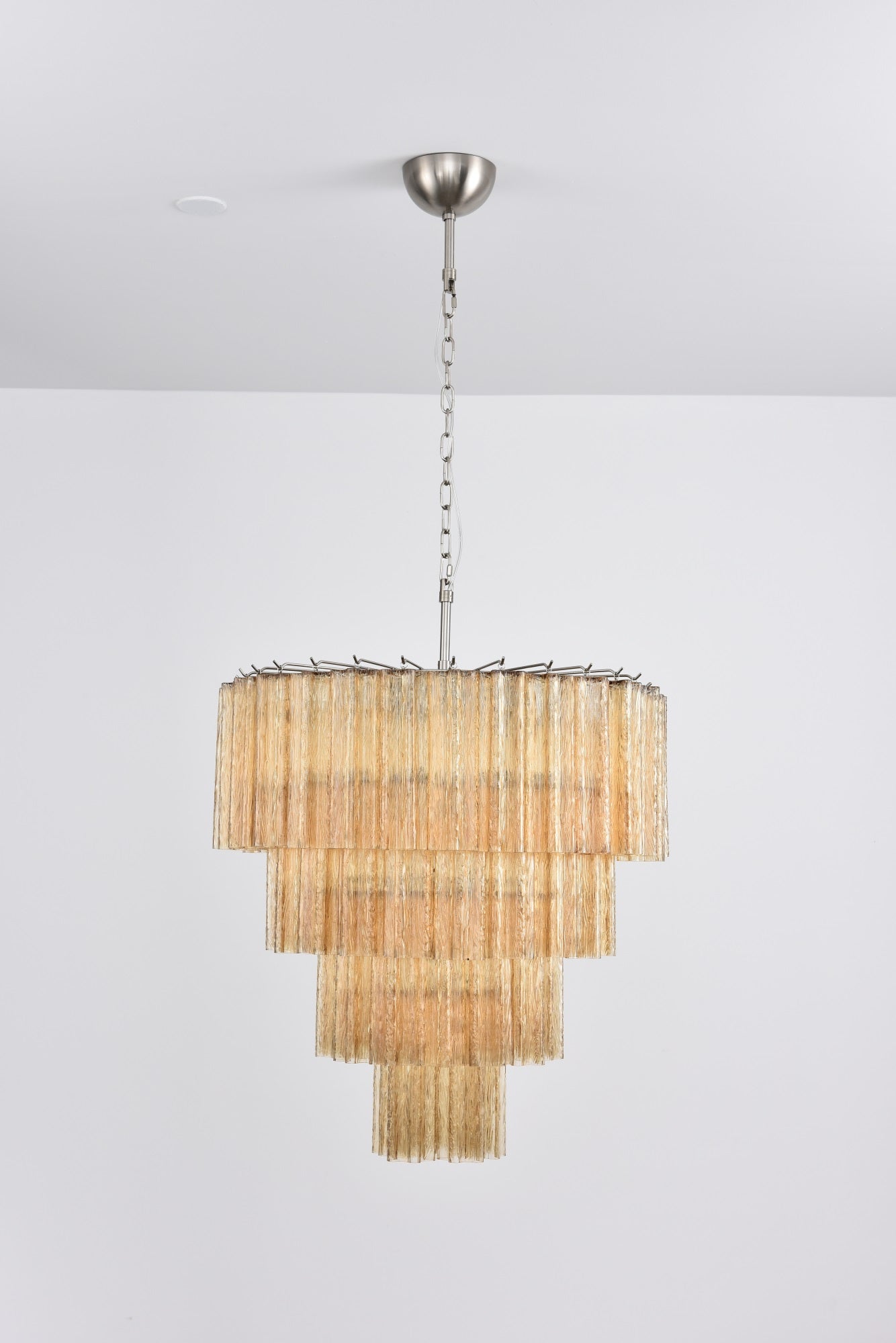 Aurora Chandelier Cascade Layered Glass Elegant Vintage - Letslighting
